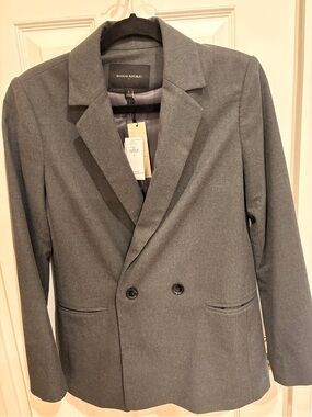 Banana Republic Men’s Charcoal Double-Breasted Blazer
